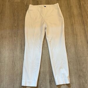 Talbots Classic Side Zip Pants White 6P